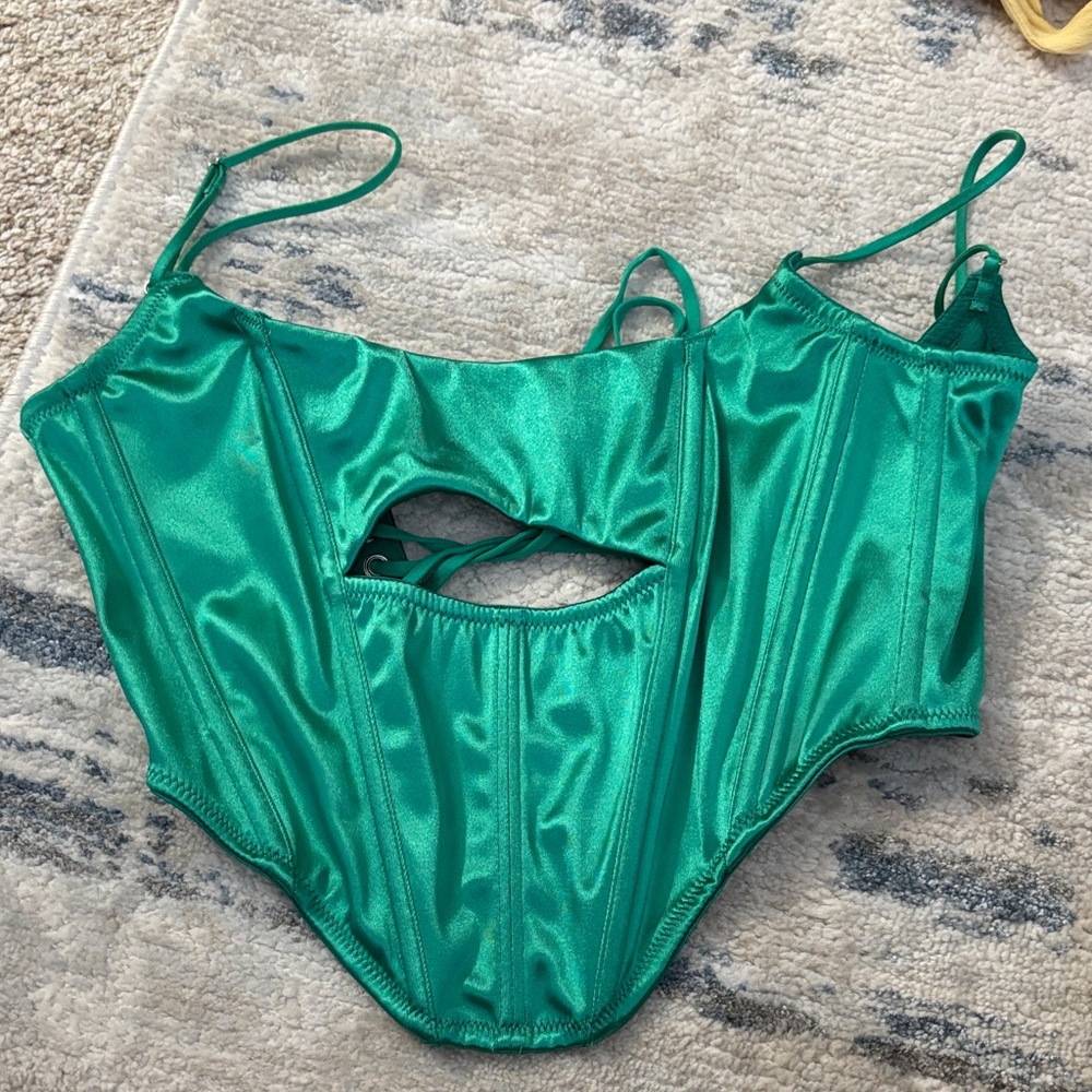 Green corset top